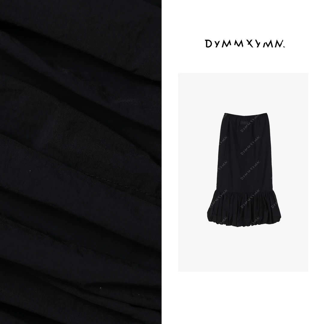【DYMMXYMM】-小月亮·设计师气质时尚荷叶边下摆花苞半裙-5SS6019