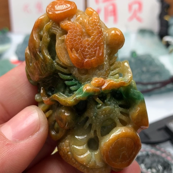 翡翠颈饰未镶嵌保真天然a货翡翠