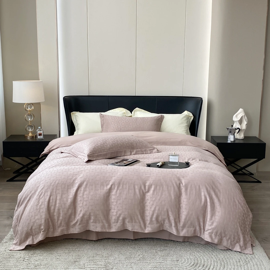 【沐梵家居】实体定制！超柔全棉长绒棉水洗棉提花款四件套-克洛伊