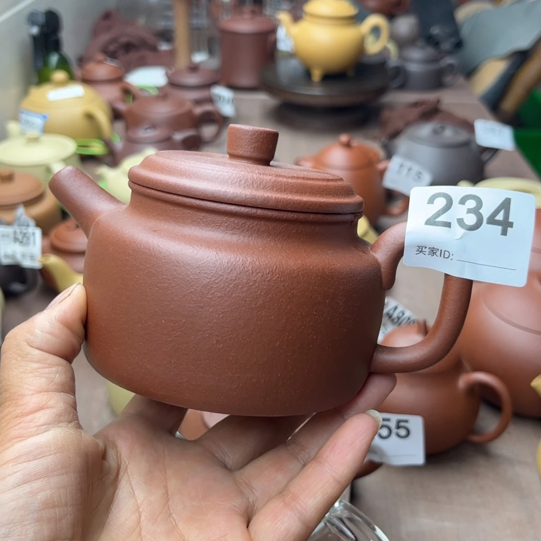 紫砂茶壶降坡泥半手300cc