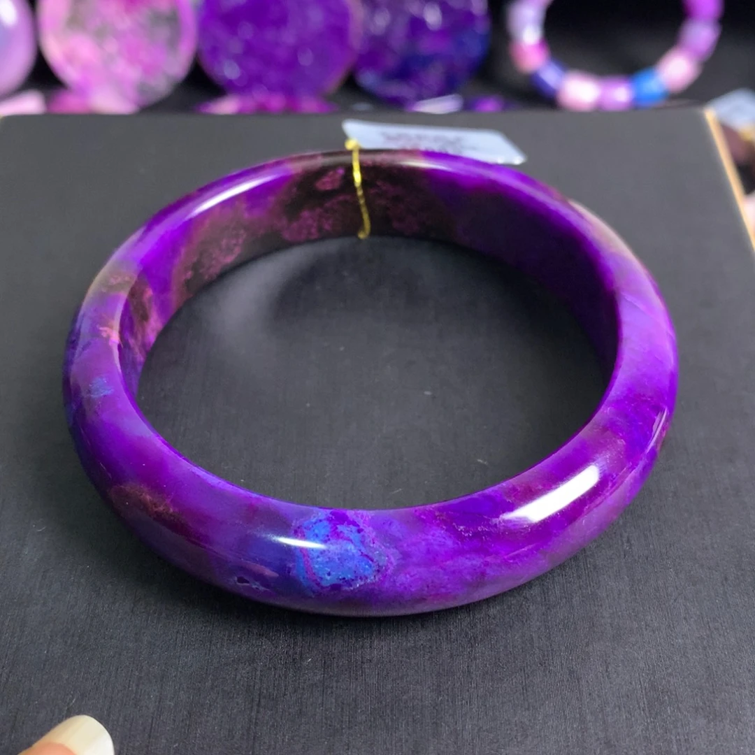 苏纪石（舒俱来）未镶嵌凝胶紫手镯58+