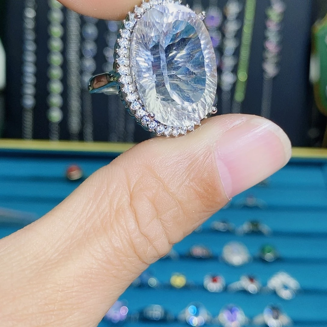 紫晶珠宝半成品银S925镶嵌