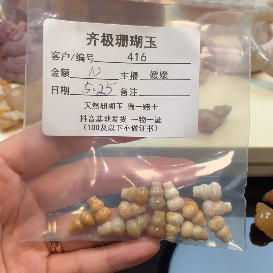 硅化珊瑚（珊瑚玉）未镶嵌颈饰艺*
