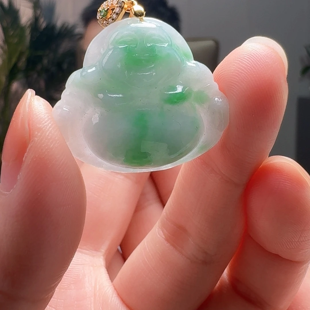 翡翠吊坠(不含链)银S925镶嵌天然