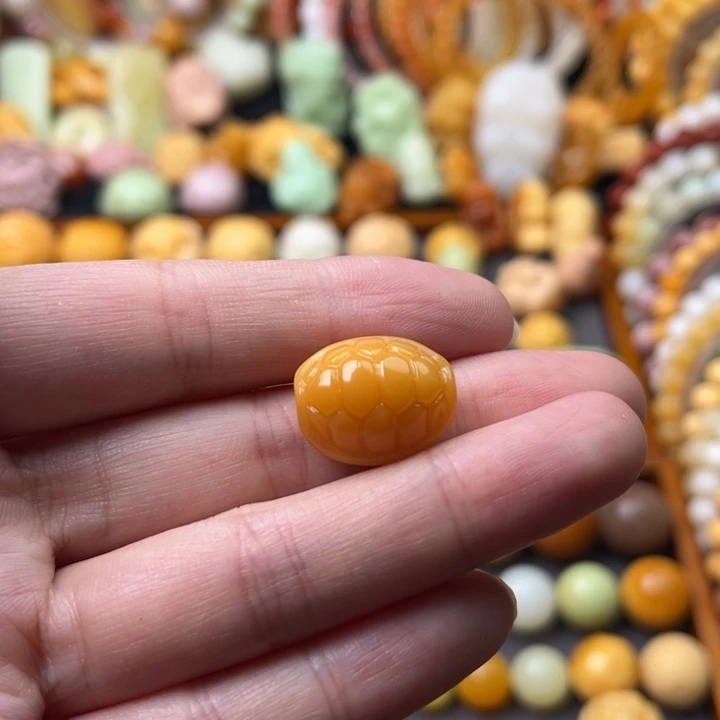 千***影石英质玉（缅黄）未镶嵌珠宝半成品捡漏富甲