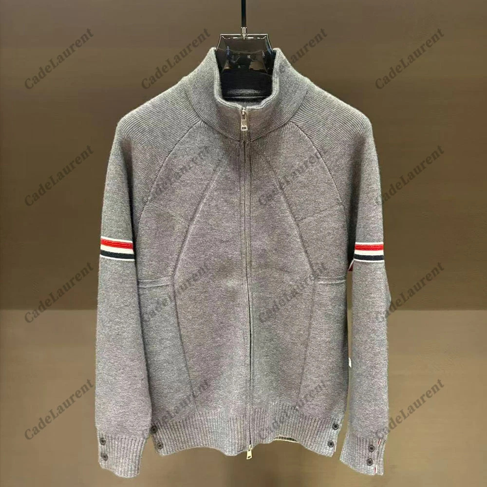 17号 秋季新品丨老钱风针织拉链立领开衫修身立领秋冬款外套78175