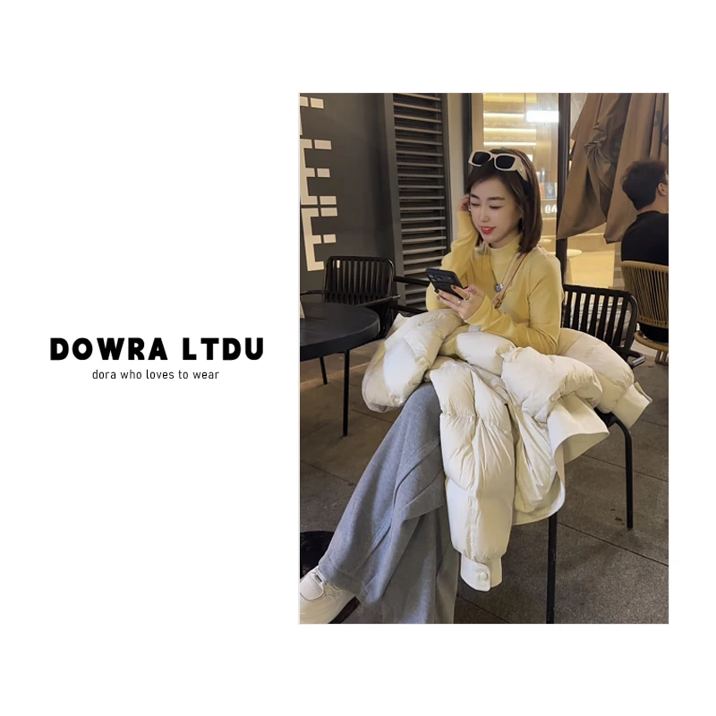 朵拉【云朵肤感】2025年冬季新款半高领纯色长袖加绒百搭T恤02-3528