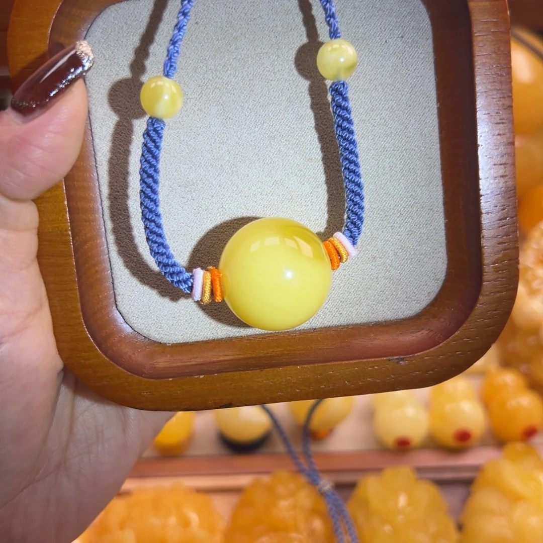 蜜蜡未镶嵌颈饰蜜蜡锁骨链欢