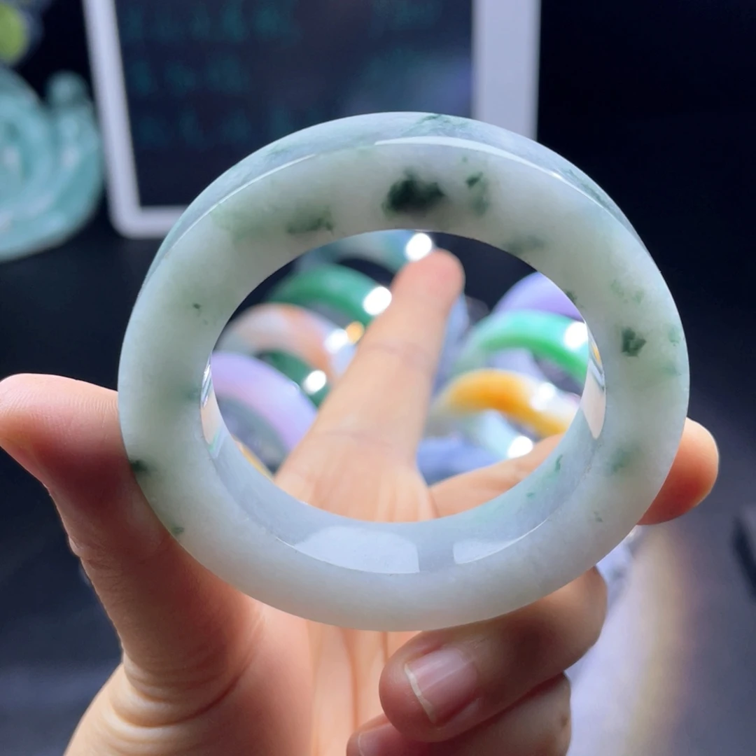 未镶嵌天然翡翠手镯定制定制翡翠