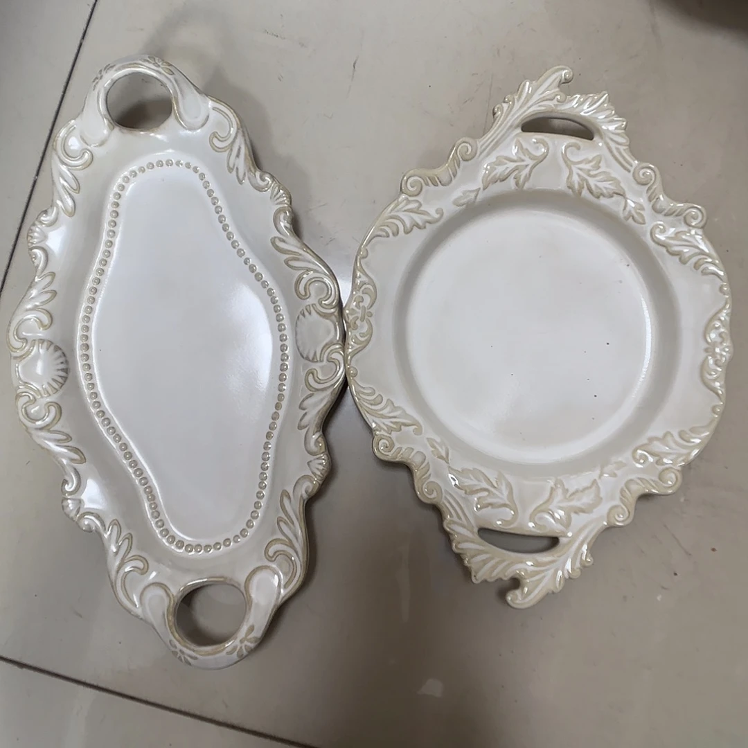 瓷片瑕疵特价陶瓷长盘