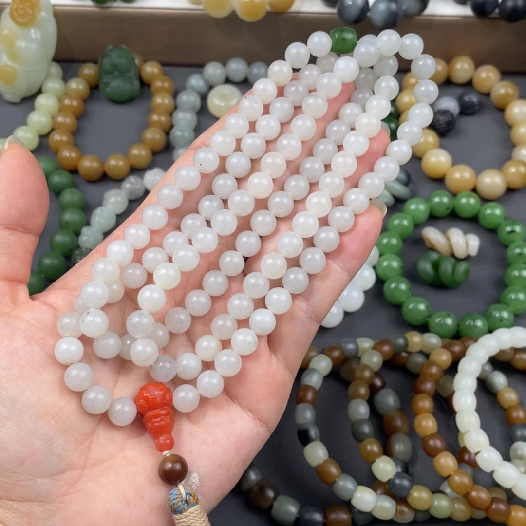 和田玉手串未镶嵌