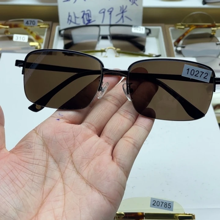 茶水晶半框眼镜 10272