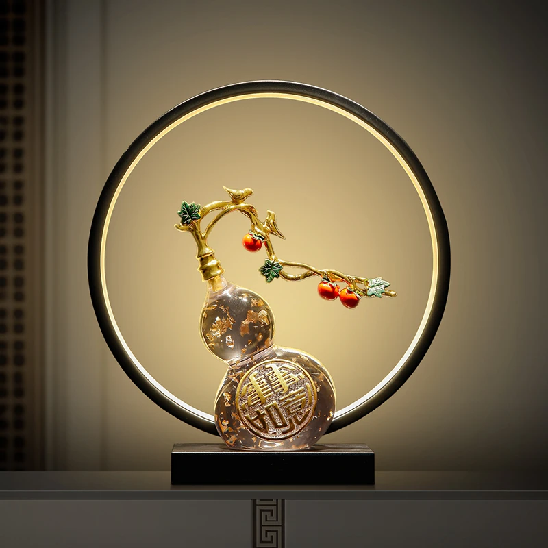 皇博客厅电视柜葫芦新中式摆件酒柜琉璃装饰禅意摆设乔迁开业礼物