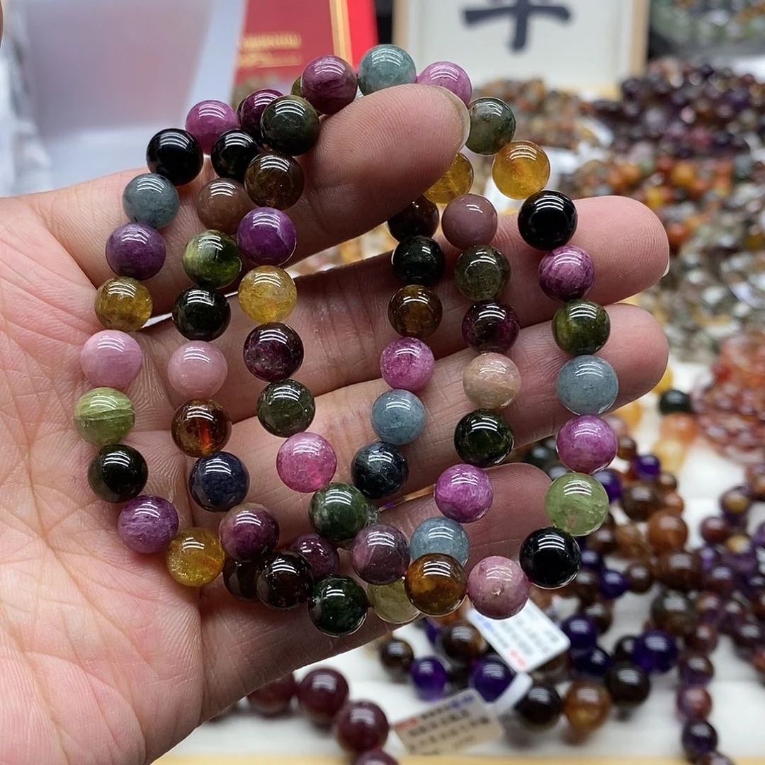 碧玺手链未镶嵌多样性发货发一条