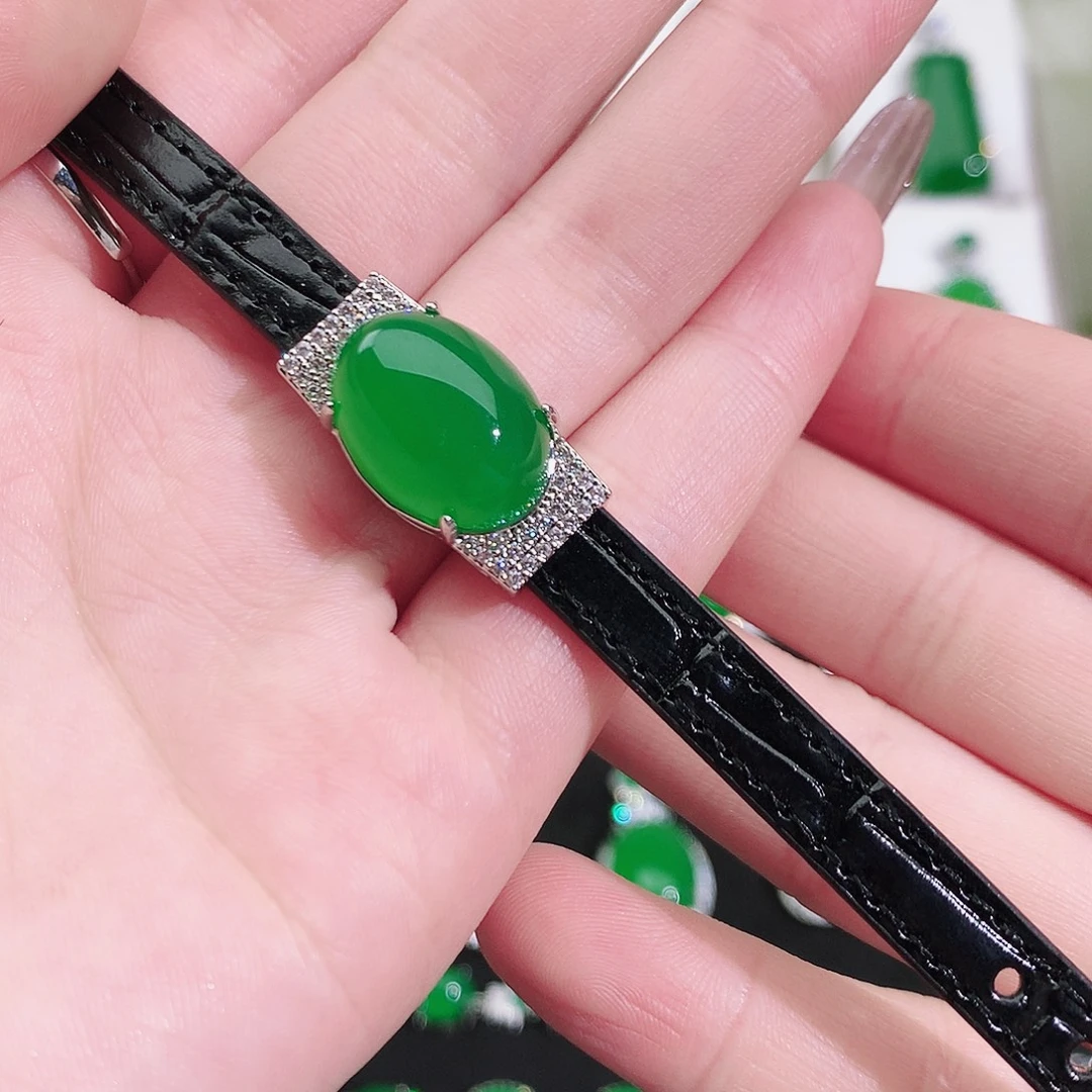 奶****玛瑙/玉髓未镶嵌戒指纯天然珠宝玉石正品鸽子蛋手牌银