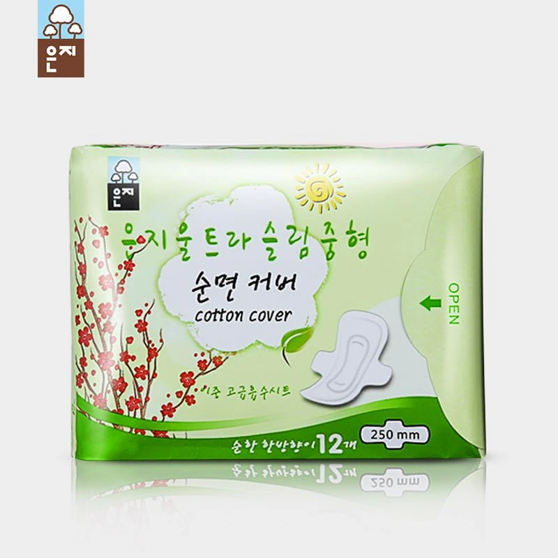 韩国进口恩芝卫生巾超薄日用250mm 12片