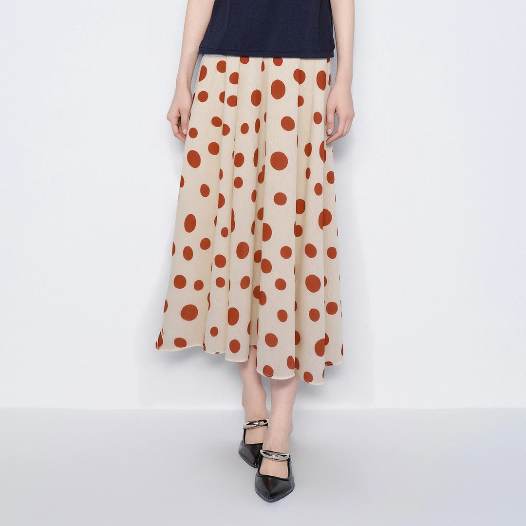 【粉丝专属】马天奴法式波点长裙垂坠廓形连衣裙VHSB10SKA0