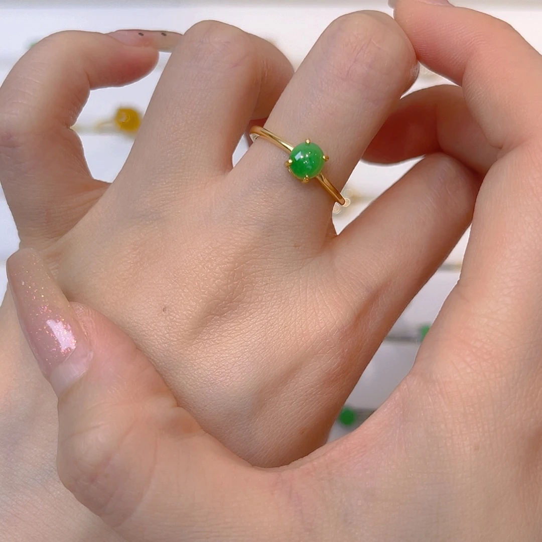 银S925镶嵌戒指翡翠