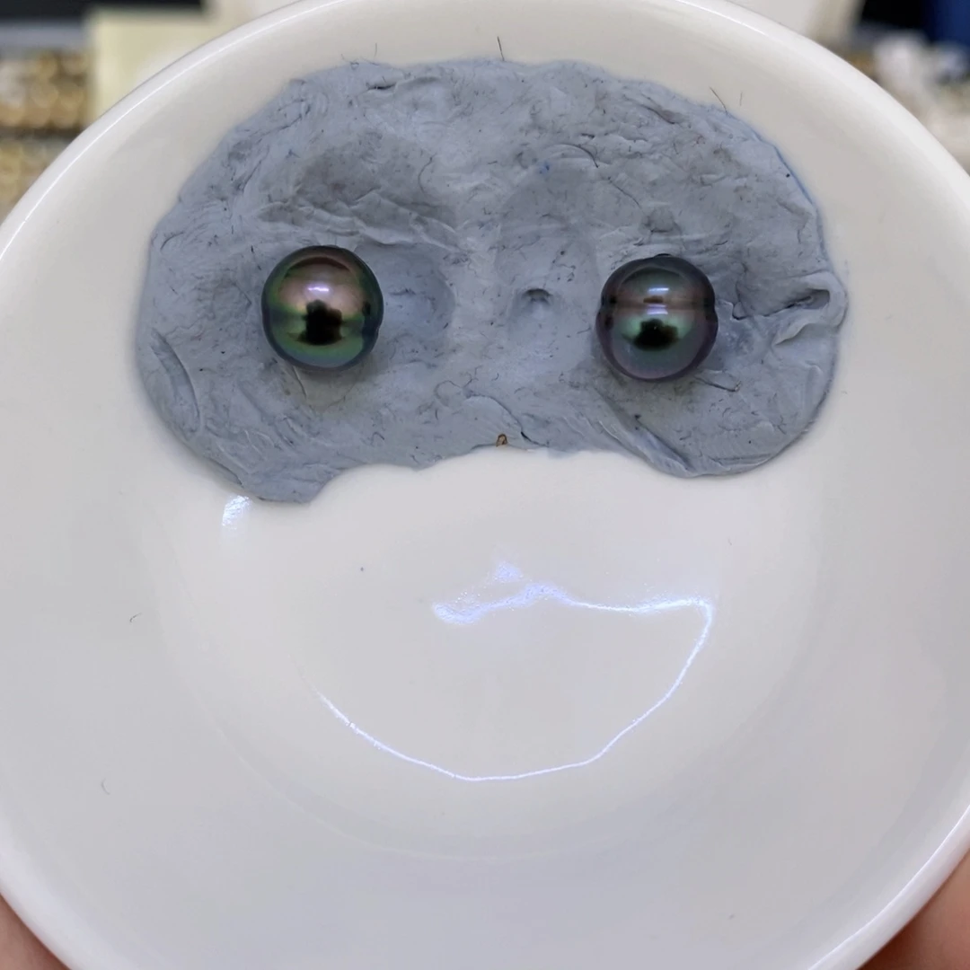 海水珍珠可定制未镶嵌大溪地对珠8-9范