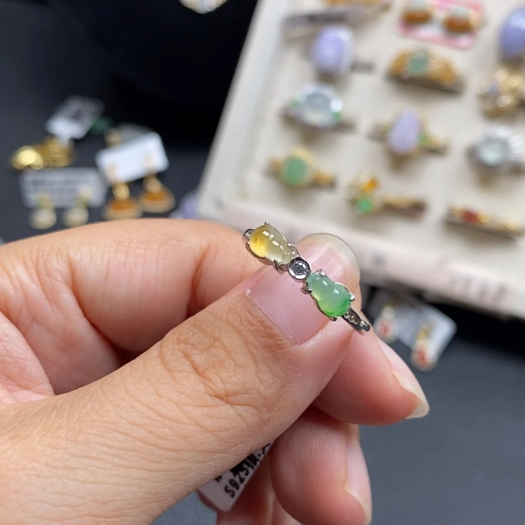 翡翠银S925镶嵌戒指