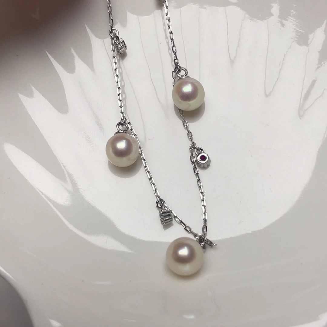 海水珍珠手绳银S925镶嵌