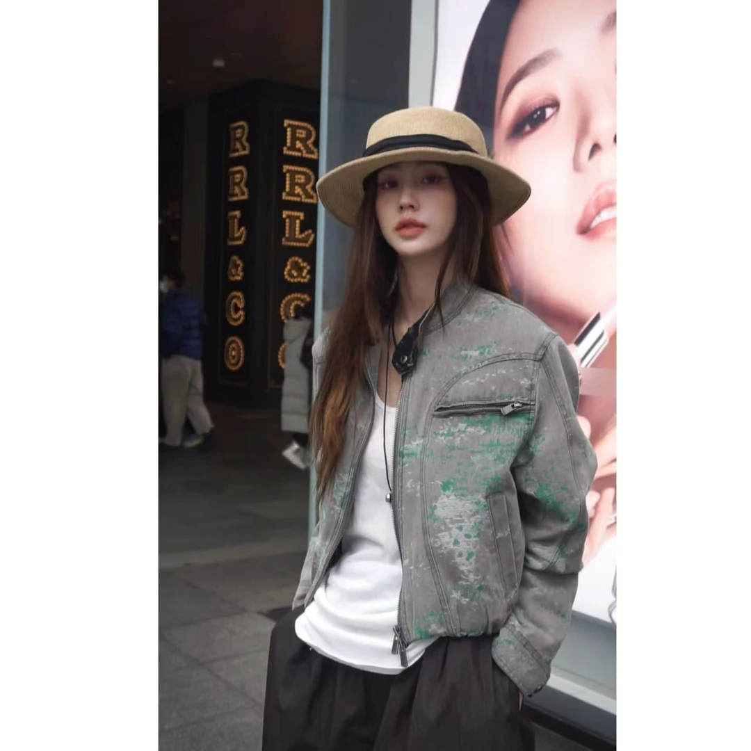 【刺绣牛仔外套】小众设计山水画刺绣外套ZZIX05622962