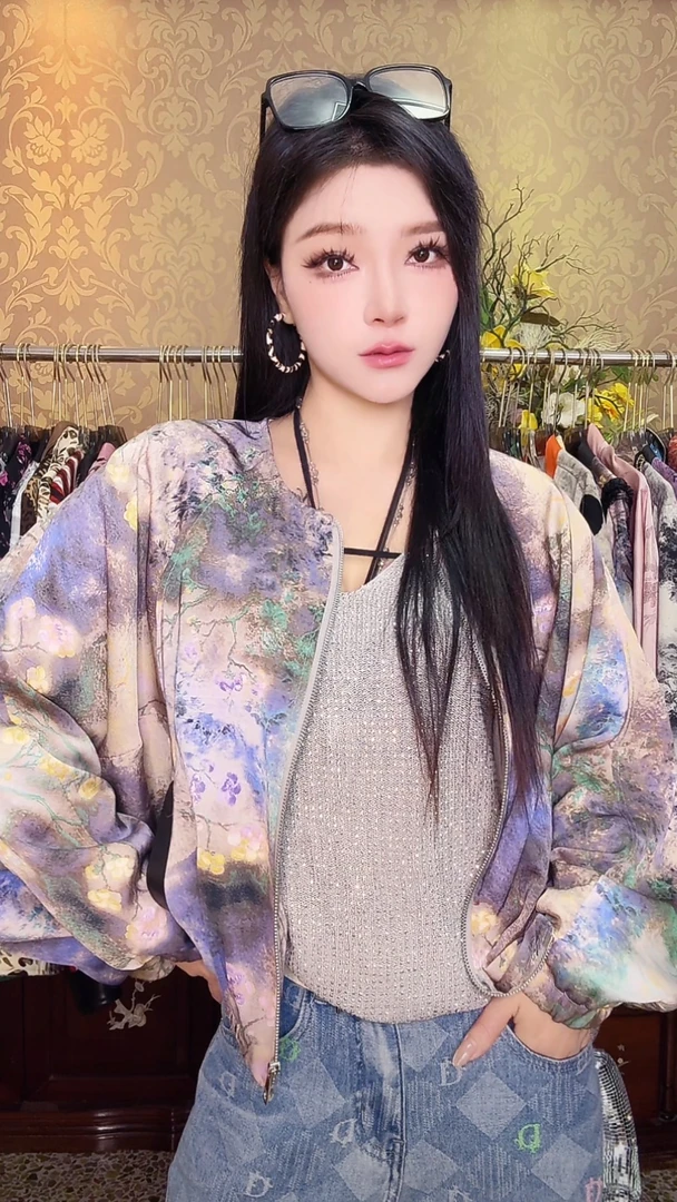 1712 短款蝙蝠袖宽松短外套