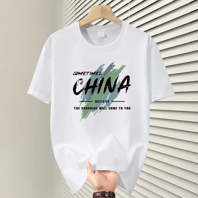 重磅夏季休闲男士短袖T恤男女潮流青少年情侣运动大码学生纯棉t恤