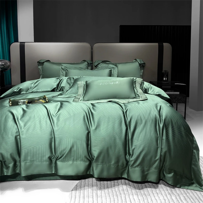 【卡诗兰顿】布克鲁/赫本-高支匹马棉全棉纯棉提花高奢床品四件套