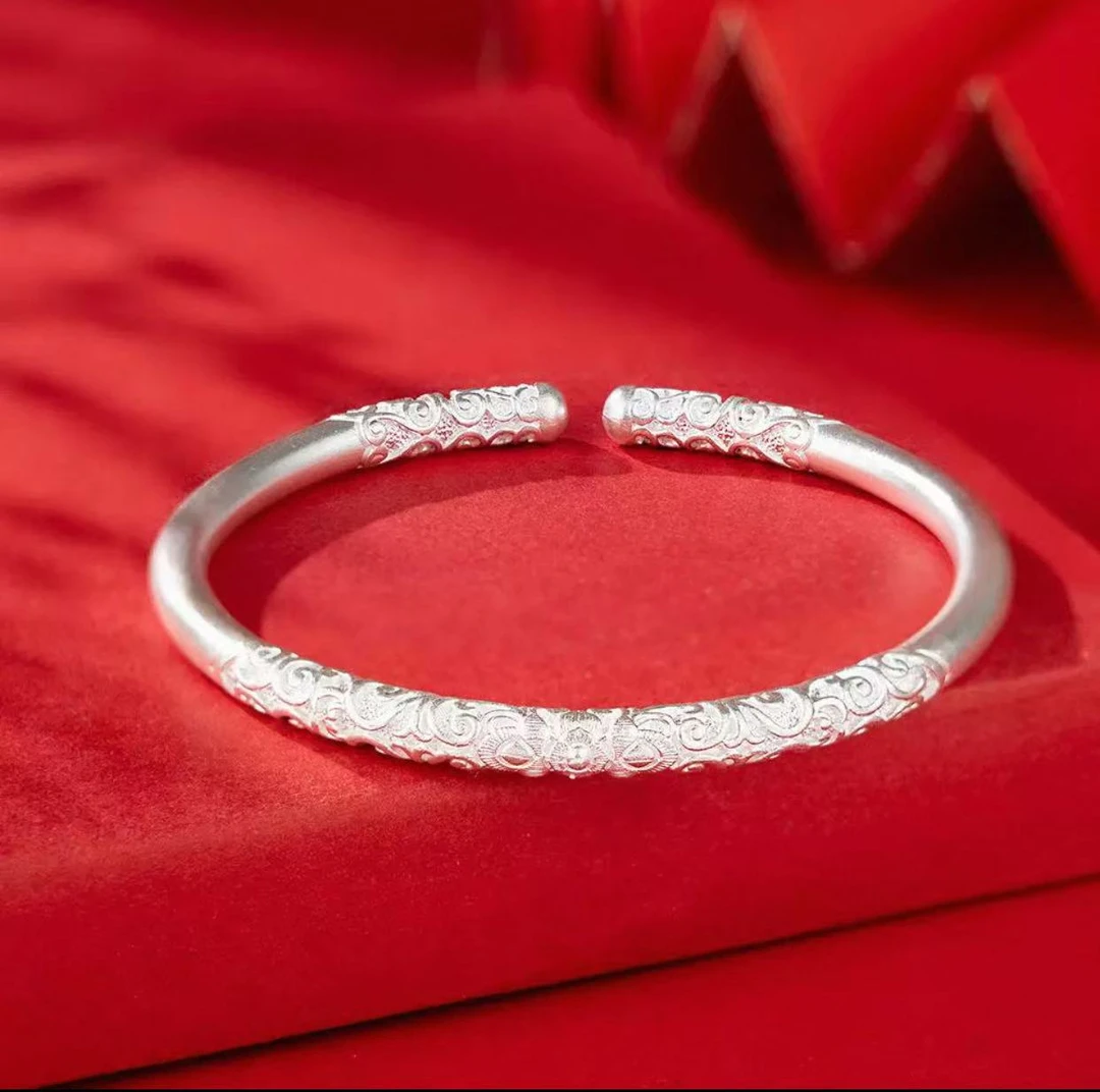 058  如意金箍棒实心开口手镯 精美时尚气质首饰 无礼盒