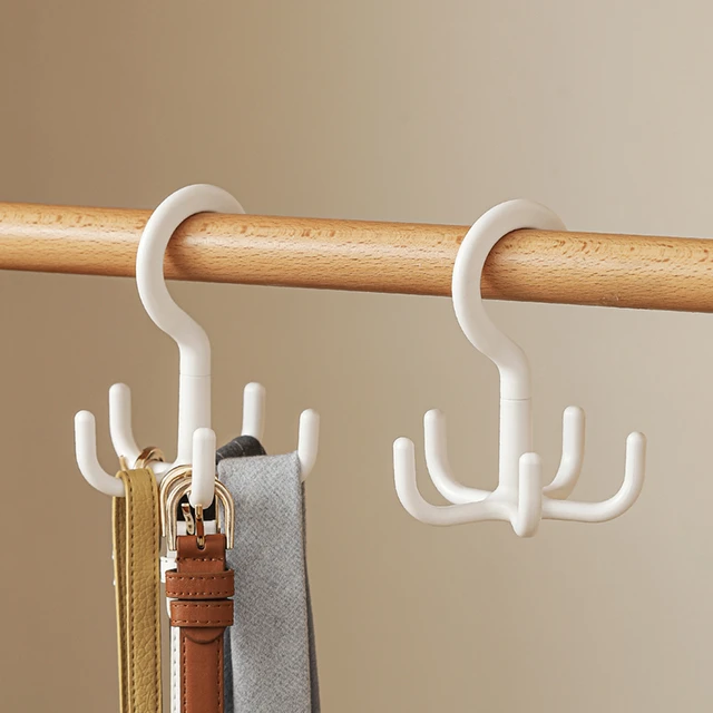 多功能旋转挂钩五爪衣柜内衣帽皮带领带丝巾包包挂钩收纳整理挂架