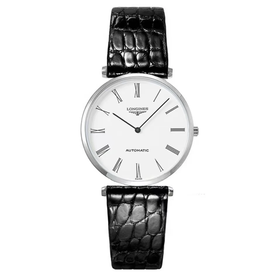 99新 Longines/浪琴 单表嘉岚男表/34表径/背透自动机械/简约