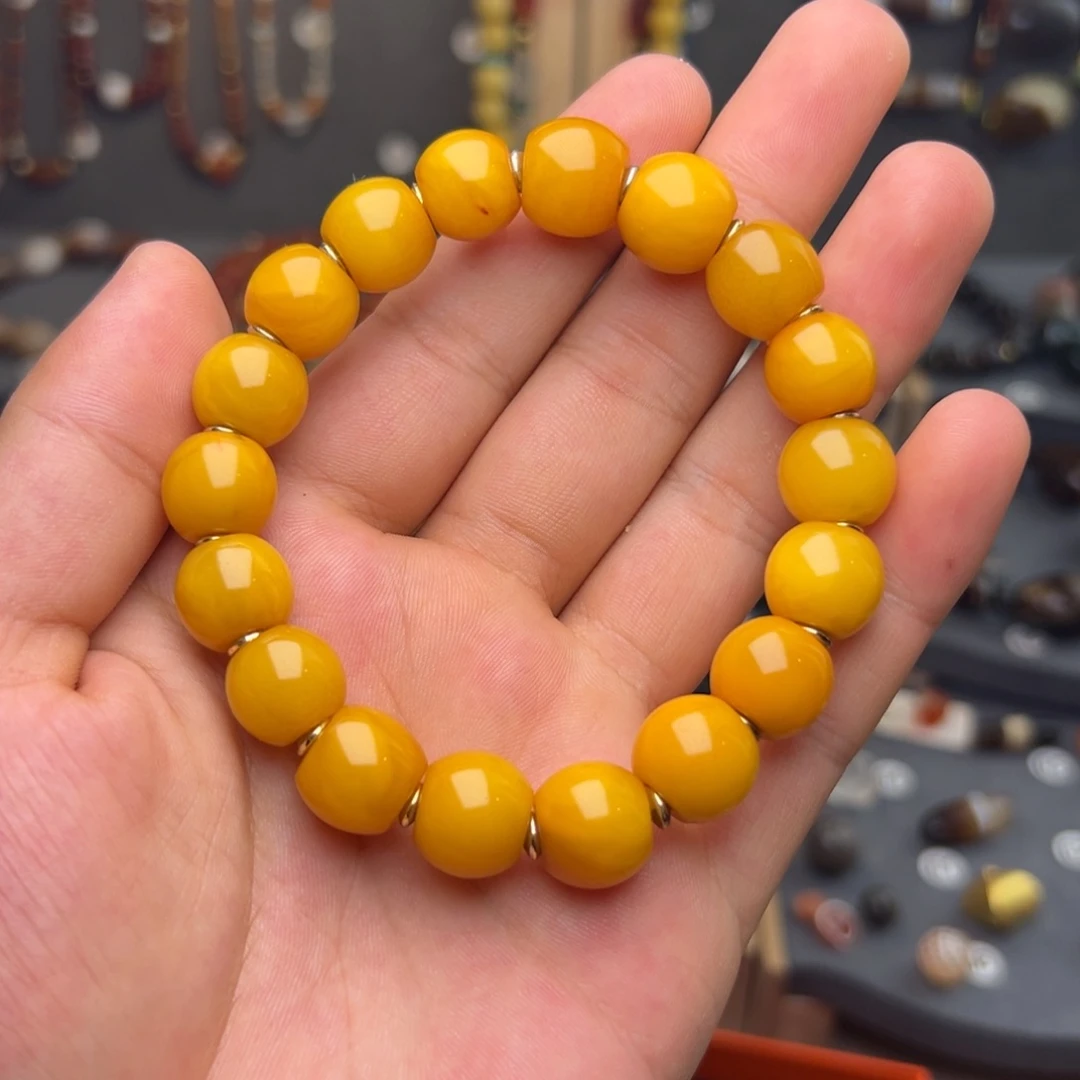 琥珀颈饰未镶嵌蜜蜡