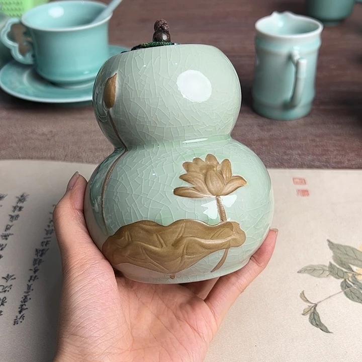 龙泉云间青瓷小米茶器