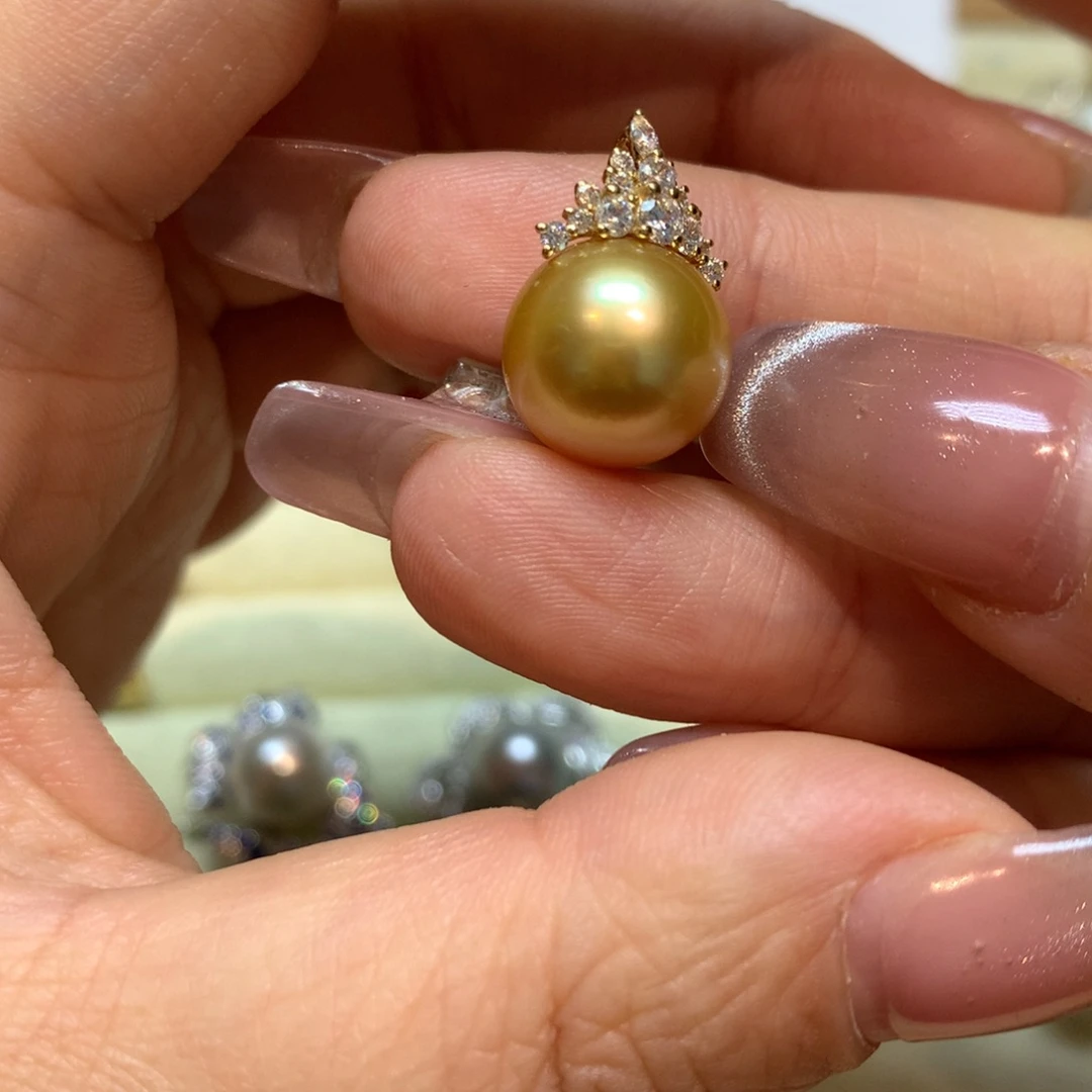 海水珍珠颈饰14K金镶嵌