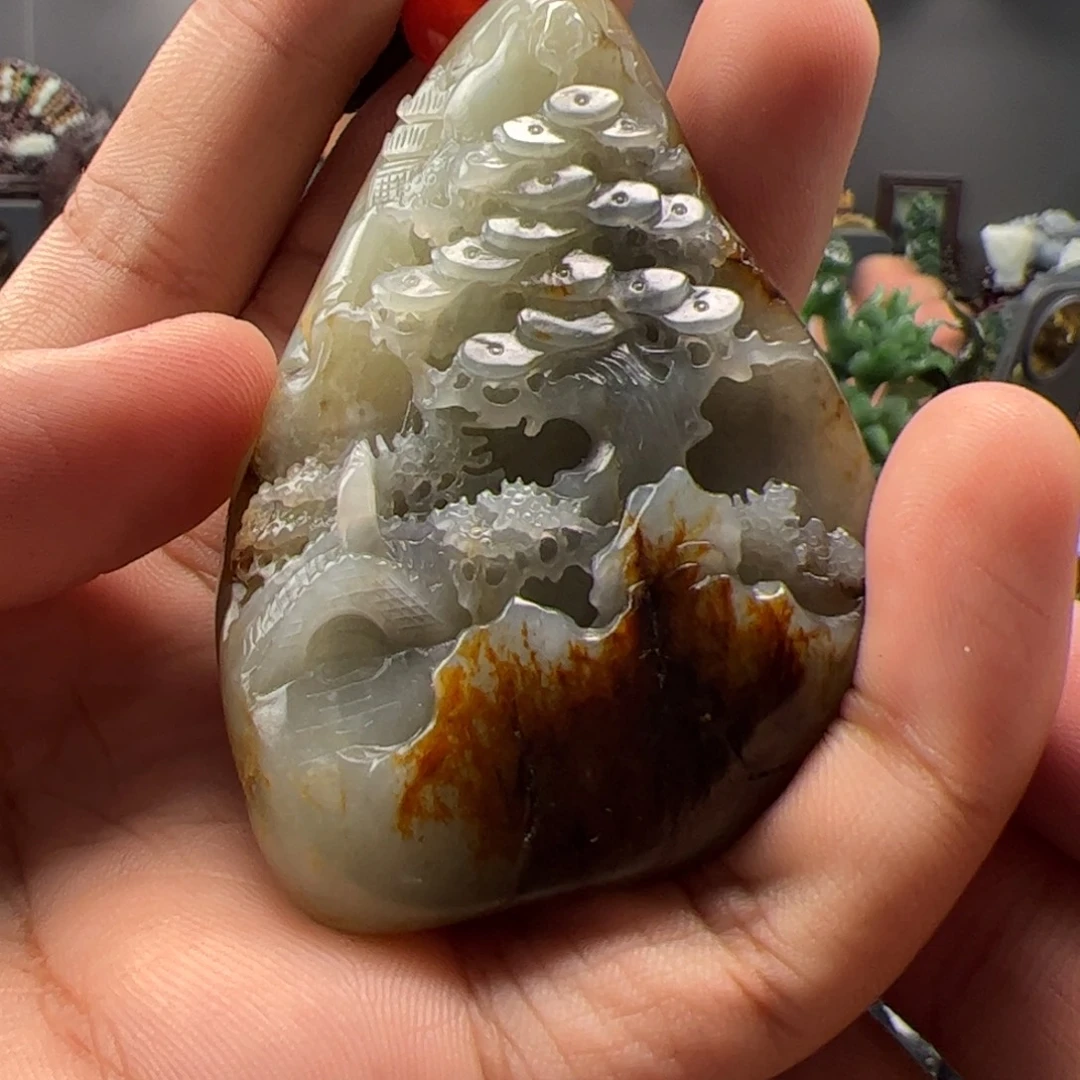 和田玉未镶嵌摆件