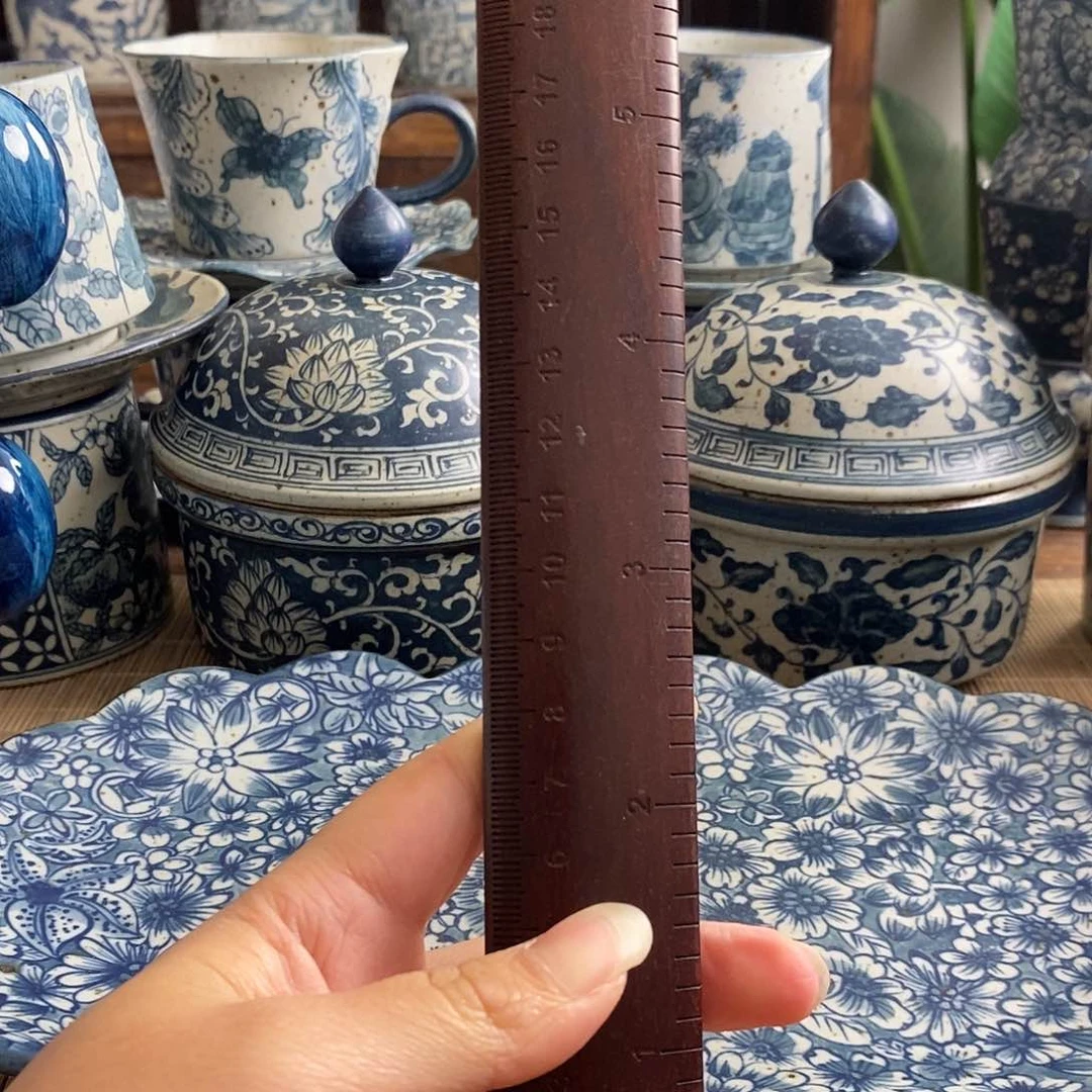 仙***字手工手绘青花陶瓷