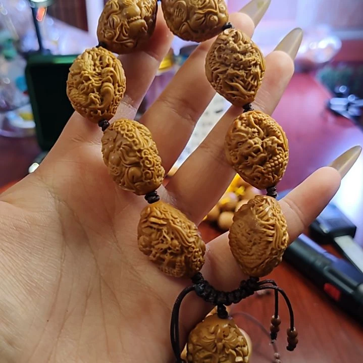 吊坠橄榄核橄榄核雕九颗满圈