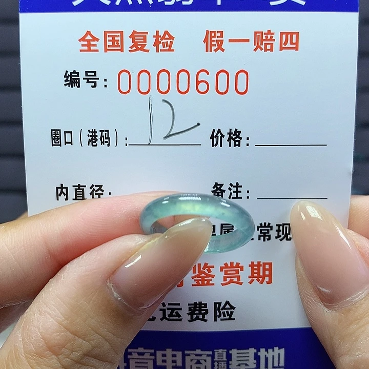 翡翠戒圈未镶嵌     0600