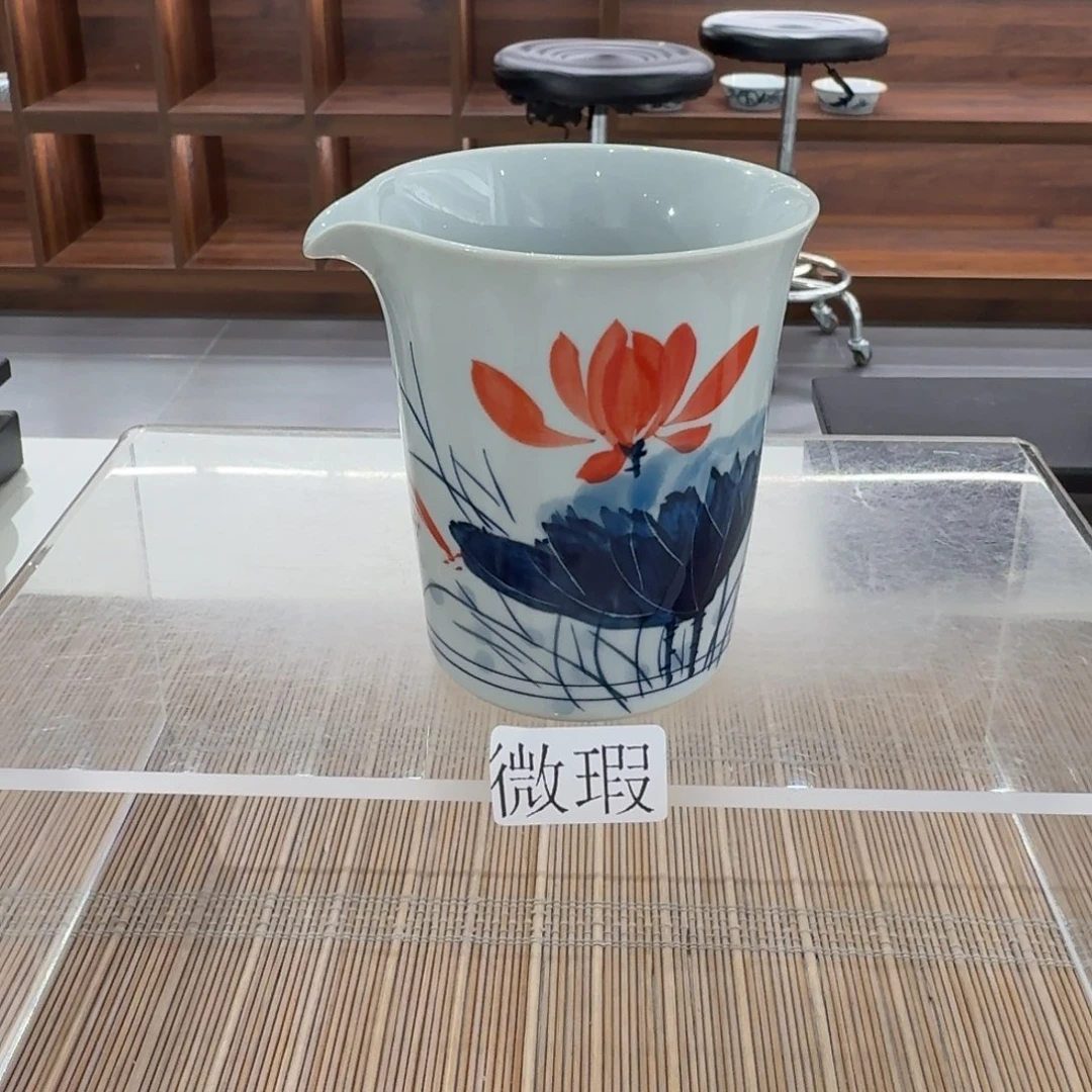 釉下手绘茶具微瑕