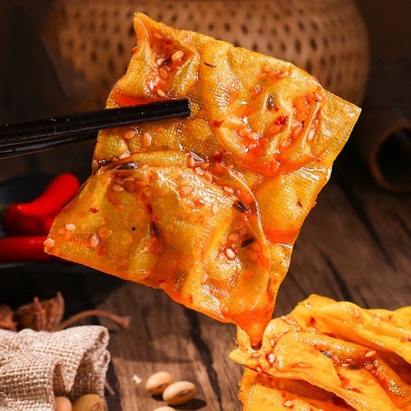 湖南特产泡泡豆干传统制作香麻辣小吃豆制品辣味零食豆腐皮