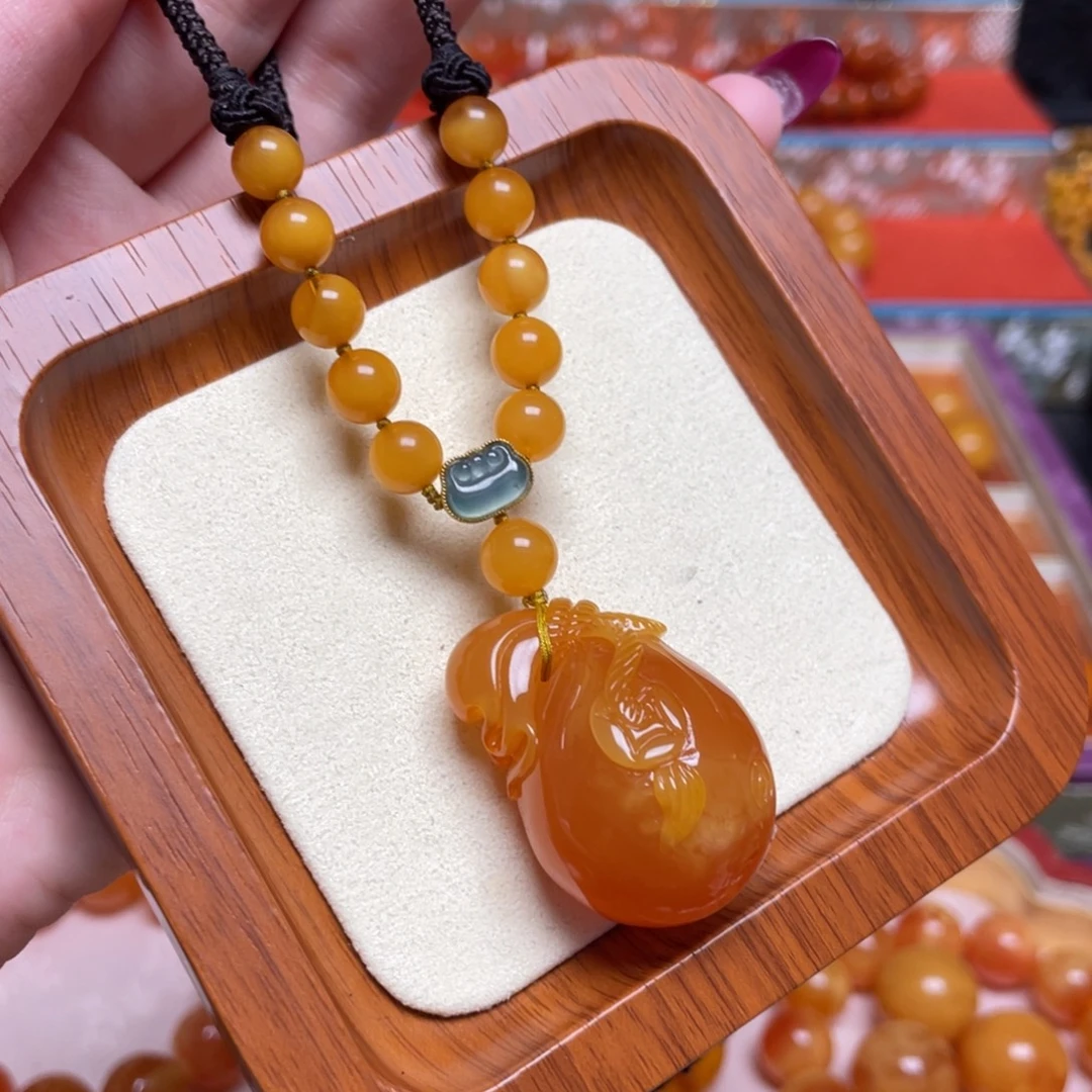 蜜蜡未镶嵌颈饰项链