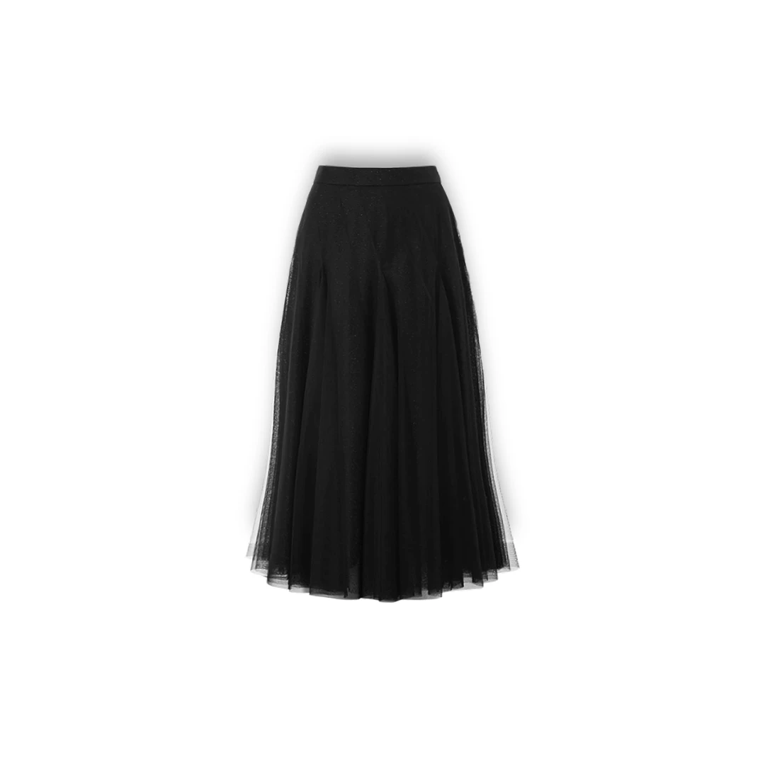 25年春季新款百搭网纱高腰A型半裙（25BQ0819）【254】