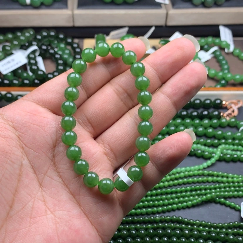 【闪购商品】未镶嵌手串和田玉（碧玉）卡8