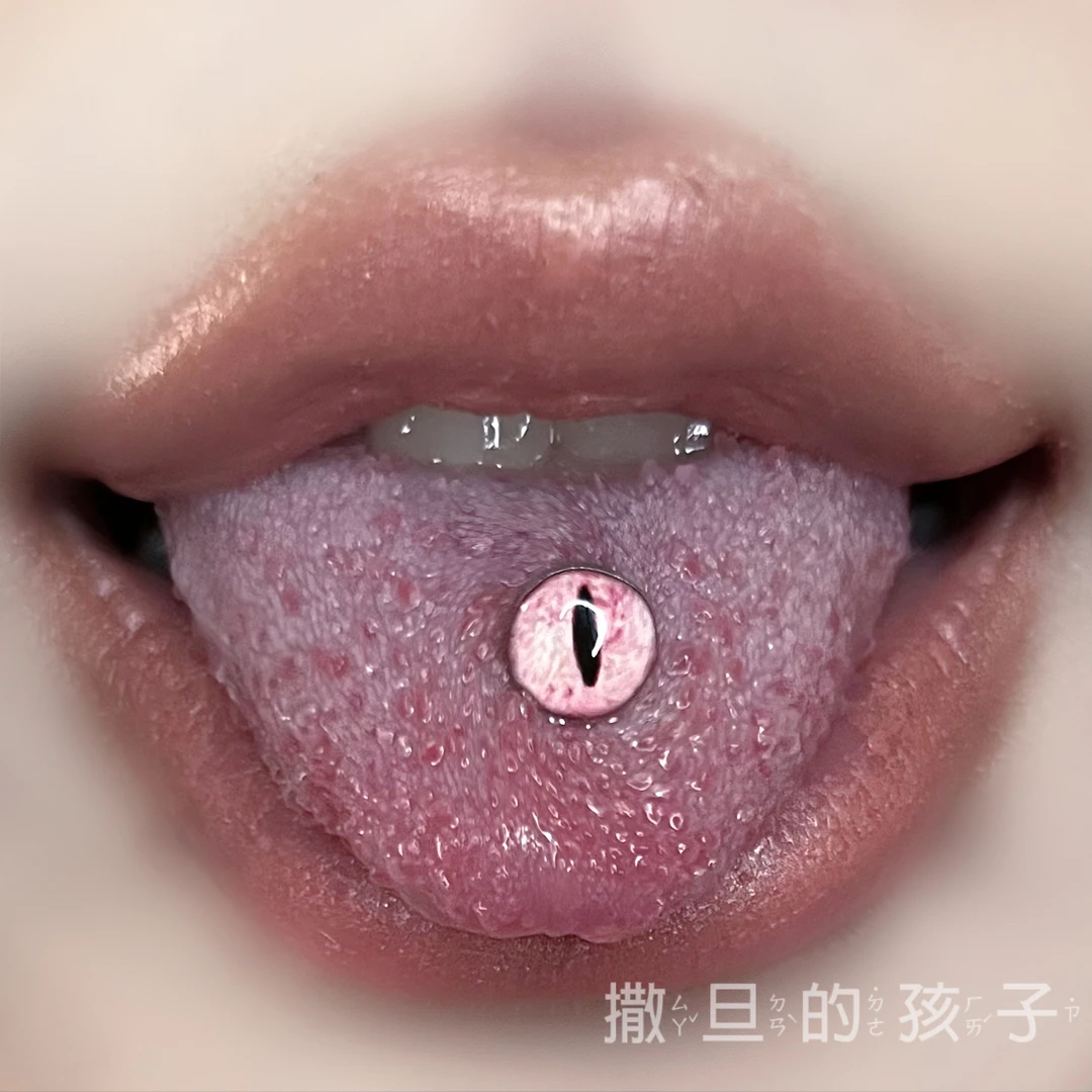 钛钢树脂耳饰 撒旦 自由篇章钛钢舌钉甜酷辣妹外螺纹穿刺时尚少女