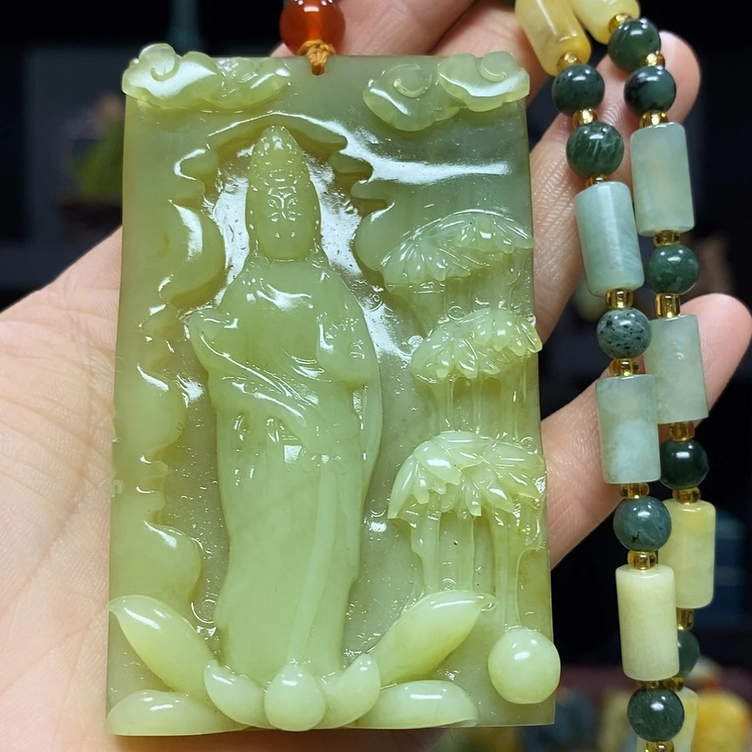 未镶嵌岫玉挂件吊坠