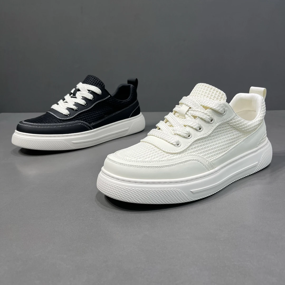 欧丽龙男鞋蜂窝网面透气休闲鞋厚底超轻网布板鞋新款靓仔潮鞋