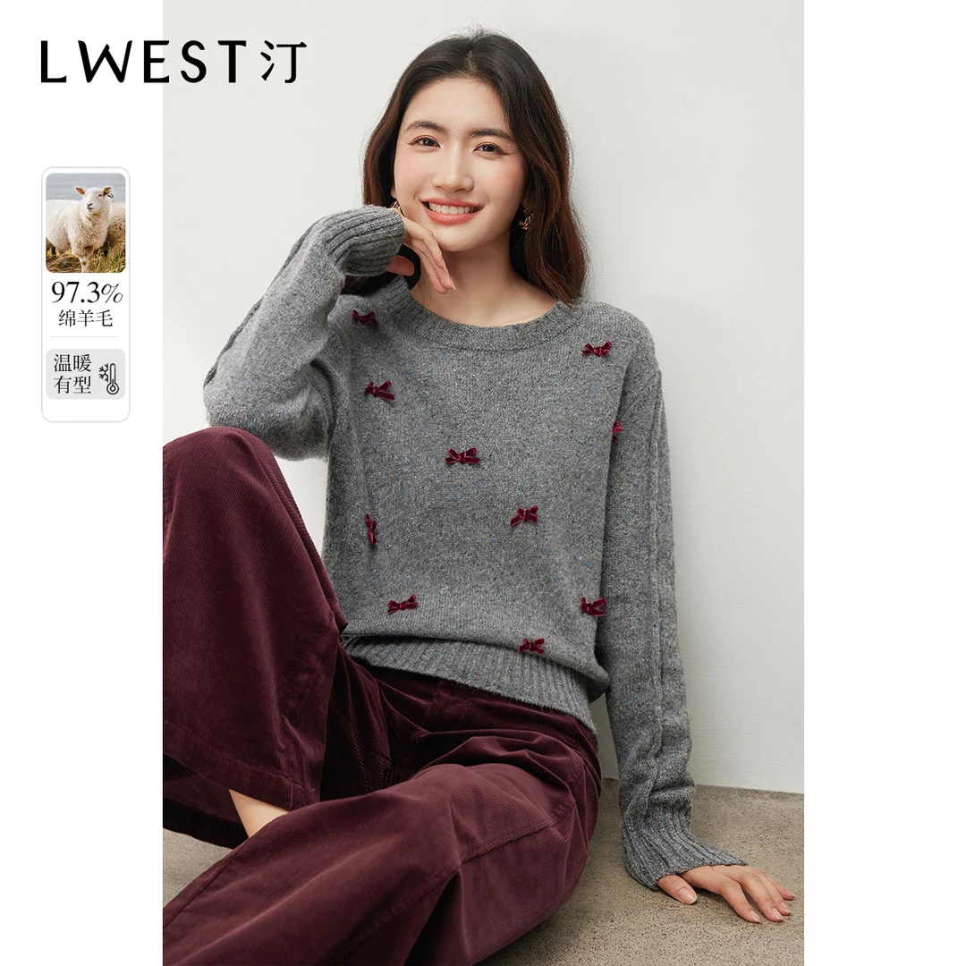 【林一专属】朗文斯汀设计感别致蝴蝶结针织衫DTMZ4511D12947