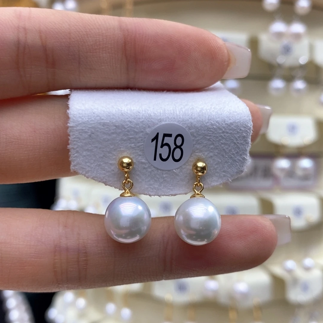 淡水珍珠耳饰银S925镶嵌