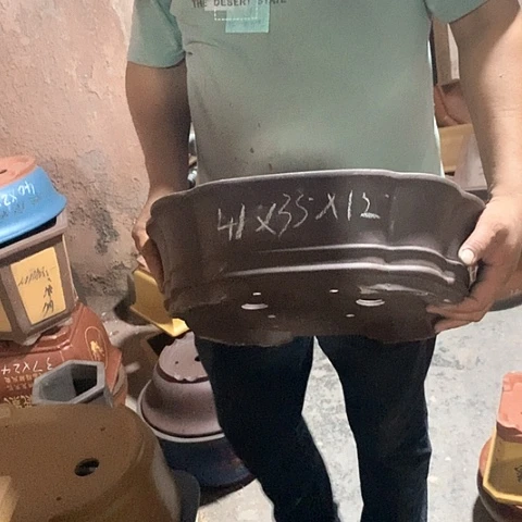 紫砂花盆手工制作
